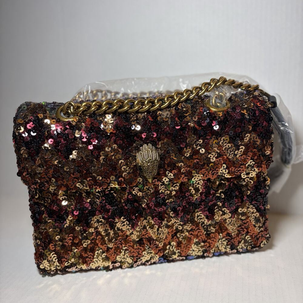 Kurt Geiger Kensington Sequin Rhinestone Chain Crossbody Bag
